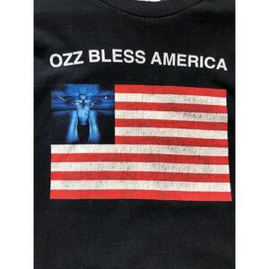 Ozzy Osbourne Tee OZZ BLESS AMERICA Concert Tour Shirt 2001 Long‎ Sleeve Size XL
